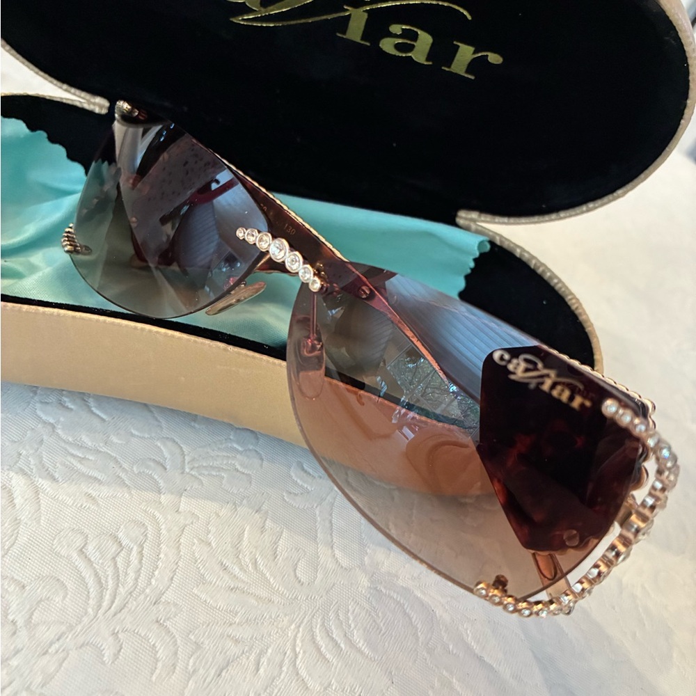 Caviar Women's Elegant Brown Sunglasses WOW factor! - Picture 5 of 7